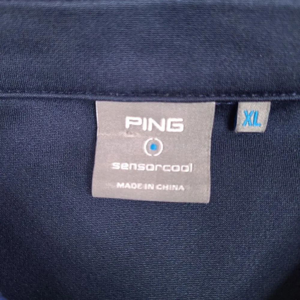 Ping Polo Shirt Men's XL Blue Sensor Cool Golf Performance Celebration Golf Club - Picture 4 of 13